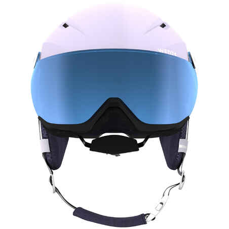 ADULT SKI HELMET WITH VISOR H350 LILAC