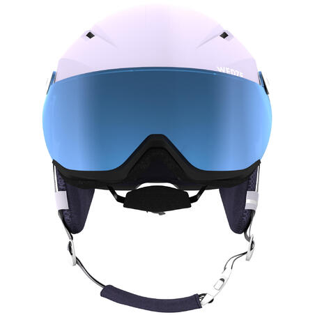 Lila kaciga s vizirom za skijanje H350