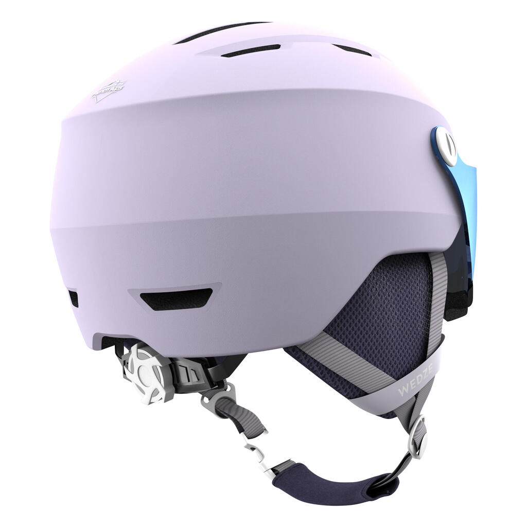 ADULT DOWNHILL SKI HELMET WITH VISOR H350 WHITE