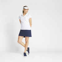 Women's golf short-sleeved polo shirt WW500 white