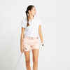 Women's golf chino shorts - MW500 pale pink