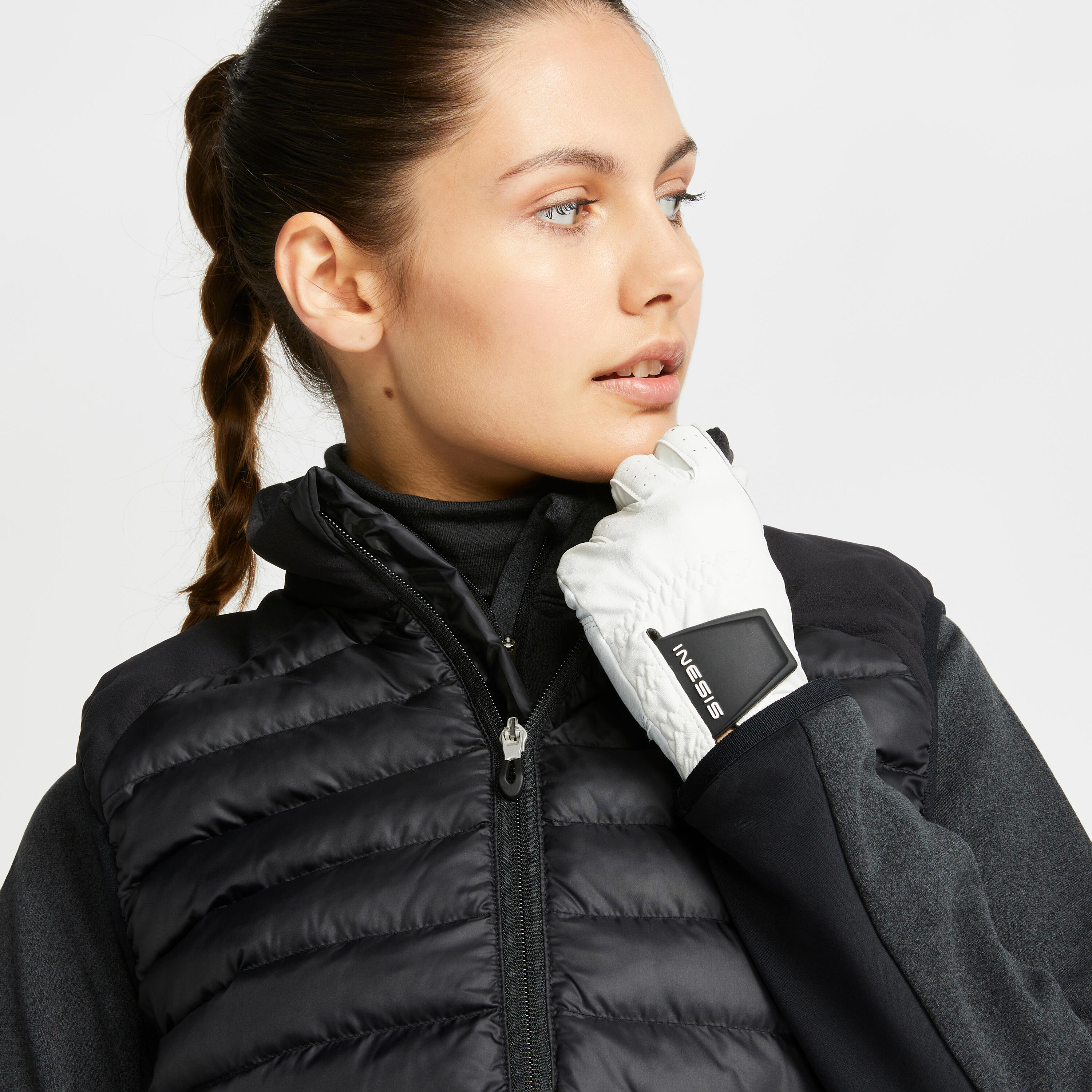Women's golf winter sleeveless padded jacket CW500 black 4/8