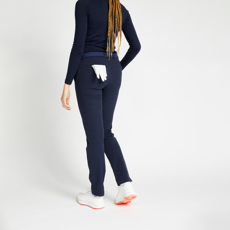 Pantalón de golf invierno Mujer - CW500 azul marino 