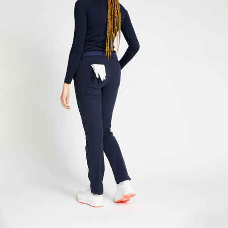 Women's golf winter trousers - CW500 navy blue