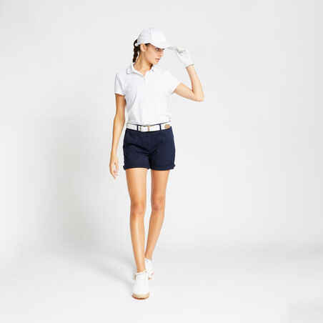 Pantalón corto chino de golf mujer - MW500 azul marino