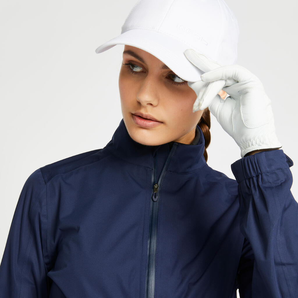 Women's Golf Waterproof Rain Jacket - RW500 Black