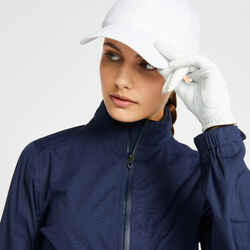 Women's golf waterproof rain jacket - RW500 navy blue