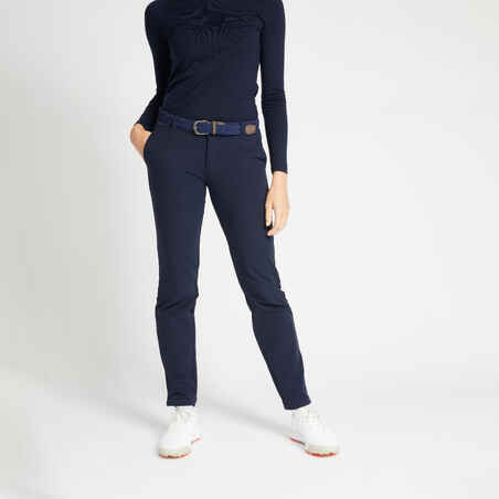 Modre ženske hlače za golf CW500 - Decathlon