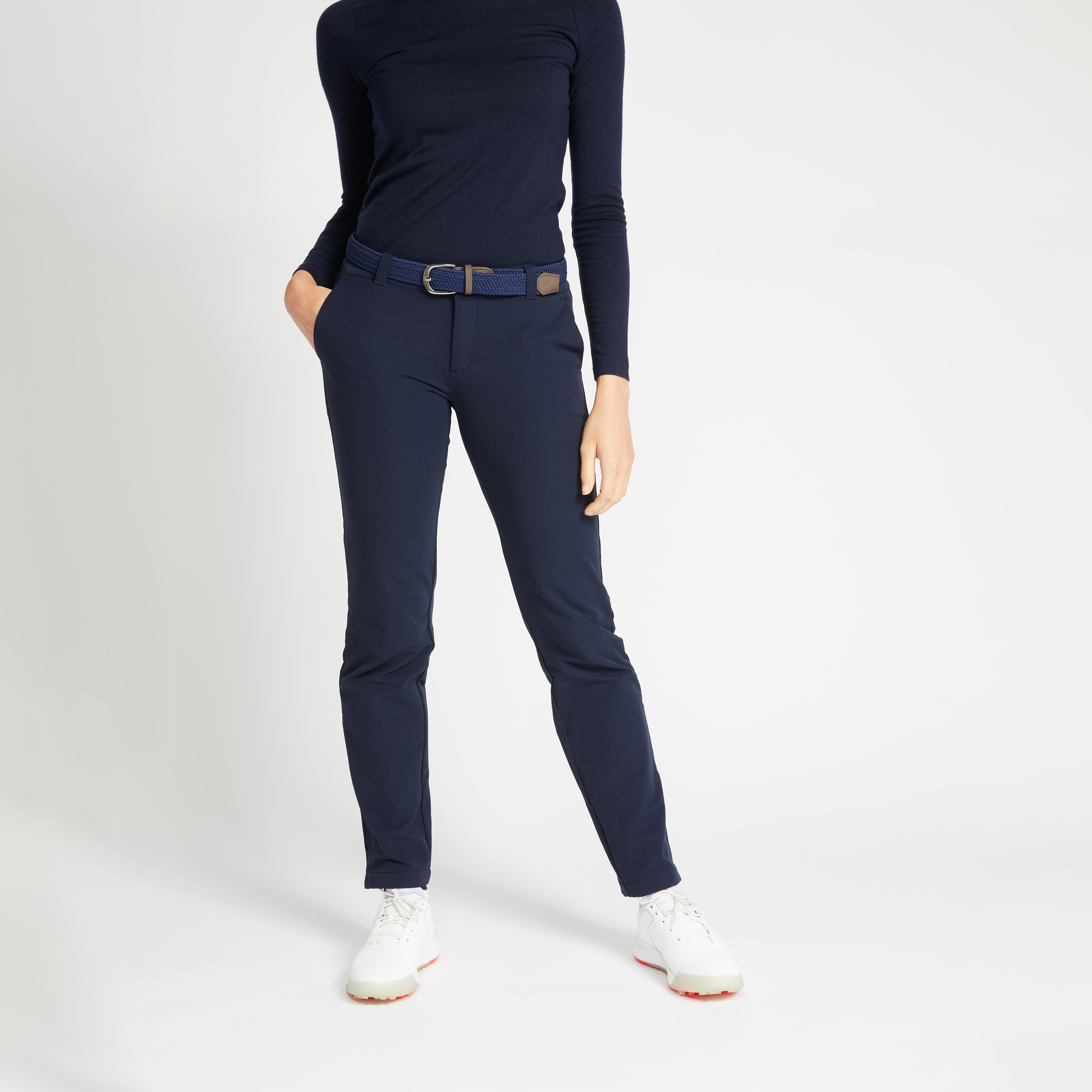 Pantalon Golf Cw500 Iarna Bleumarin Dama