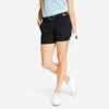 Women's golf cotton chino shorts - MW500 black