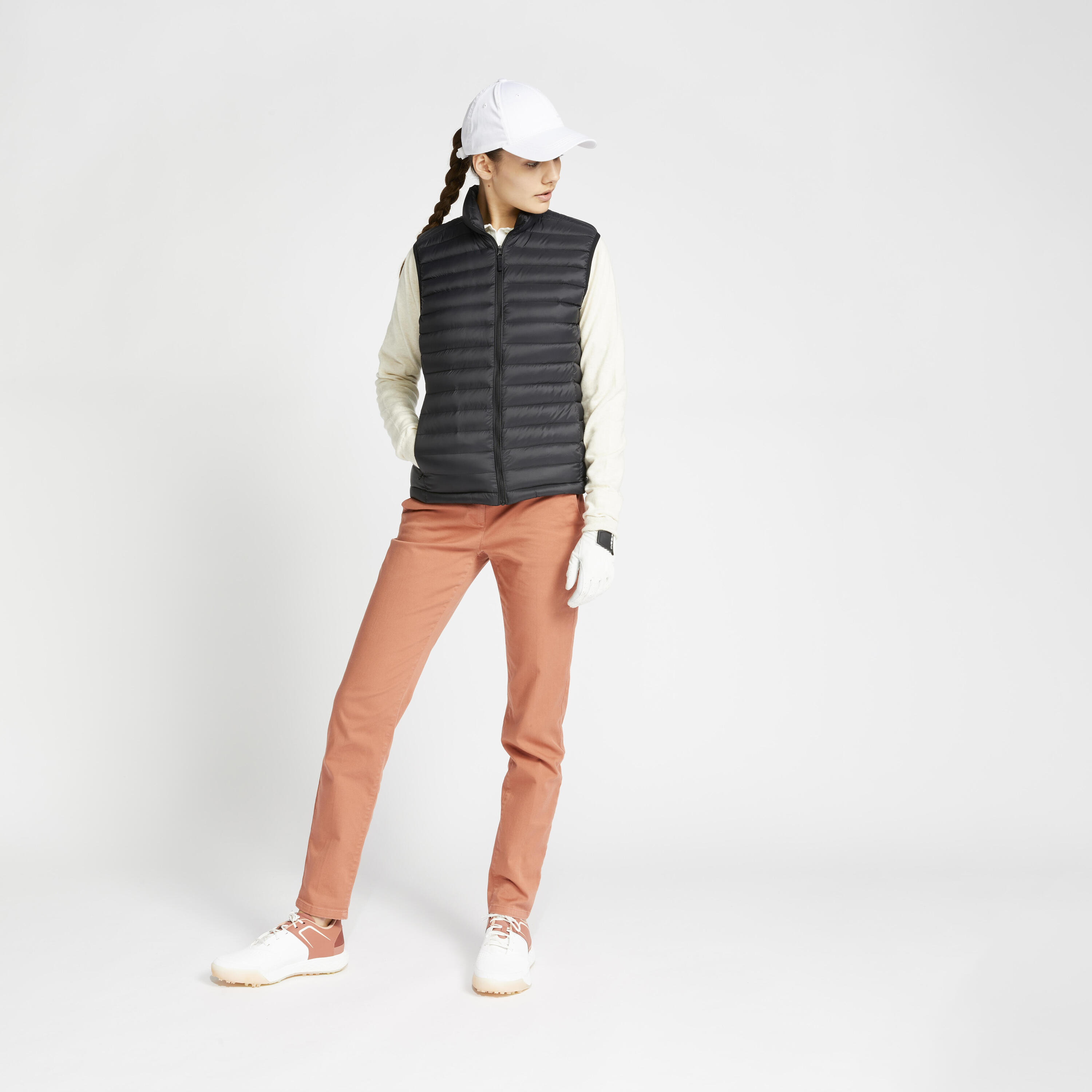 Chaleco Golf Mujer Negro Sin mangas Ultralight 2/4
