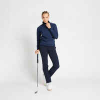 Golf Fleecepullover warm CW500 Damen marineblau