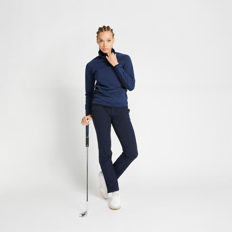 Dámský golfový svetr do chladného počasí CW500 modrý 