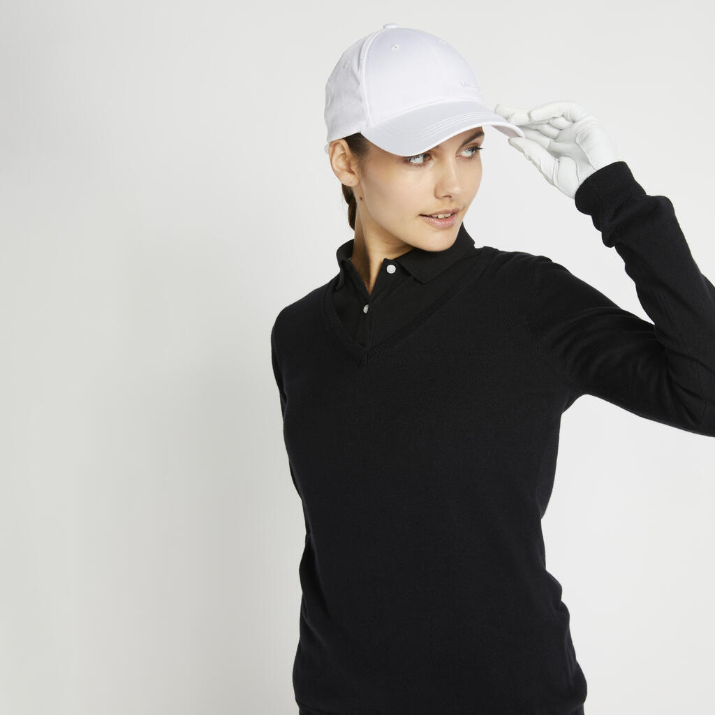 Golf Pullover V-Ausschnitt Damen - MW500 hellrosa 