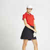 Women's golf short-sleeved polo shirt WW500 red