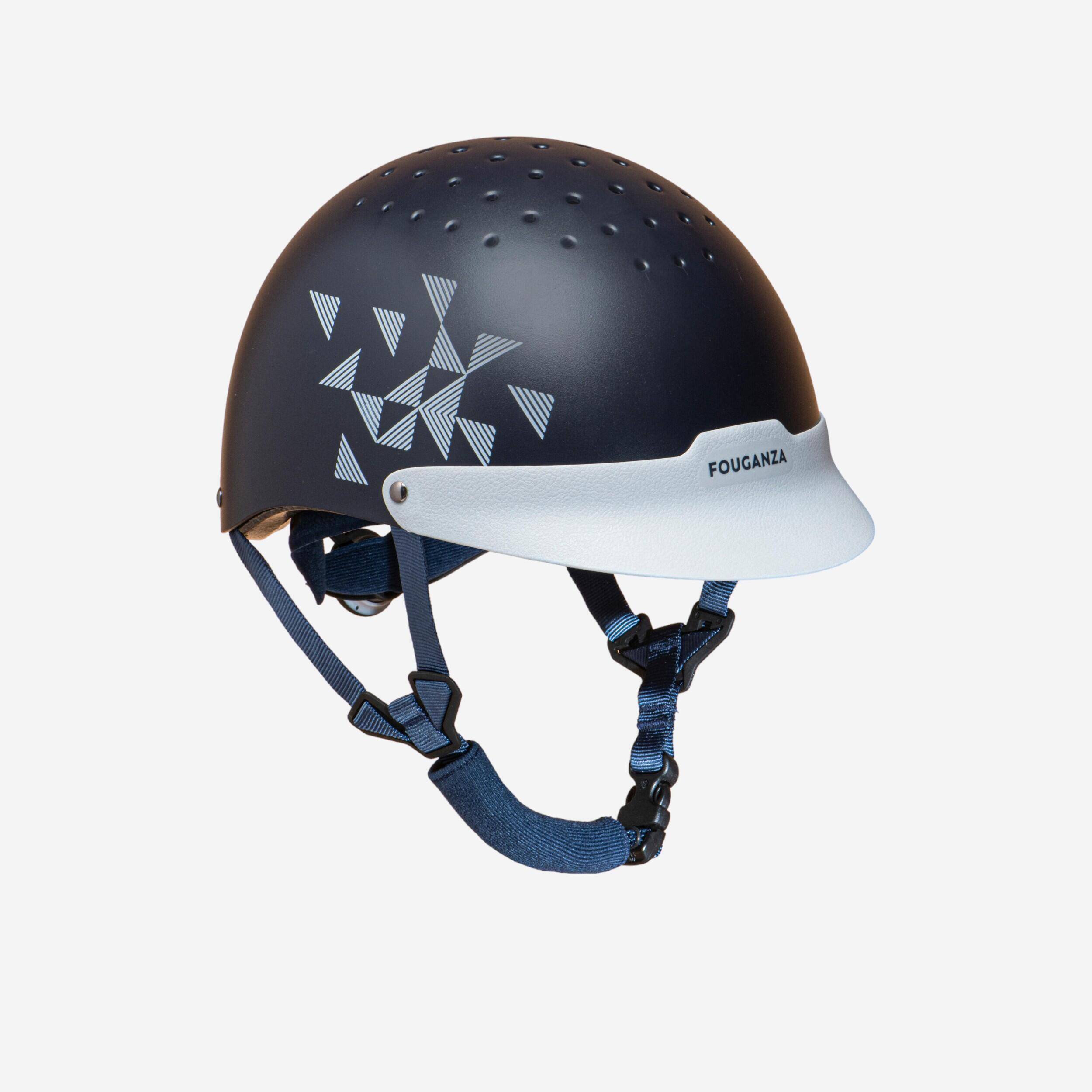 Kids' Horse Riding Helmet 100 - Blue/Black -  1