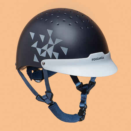 Kids' Horse Riding Helmet 100 - Blue/Black