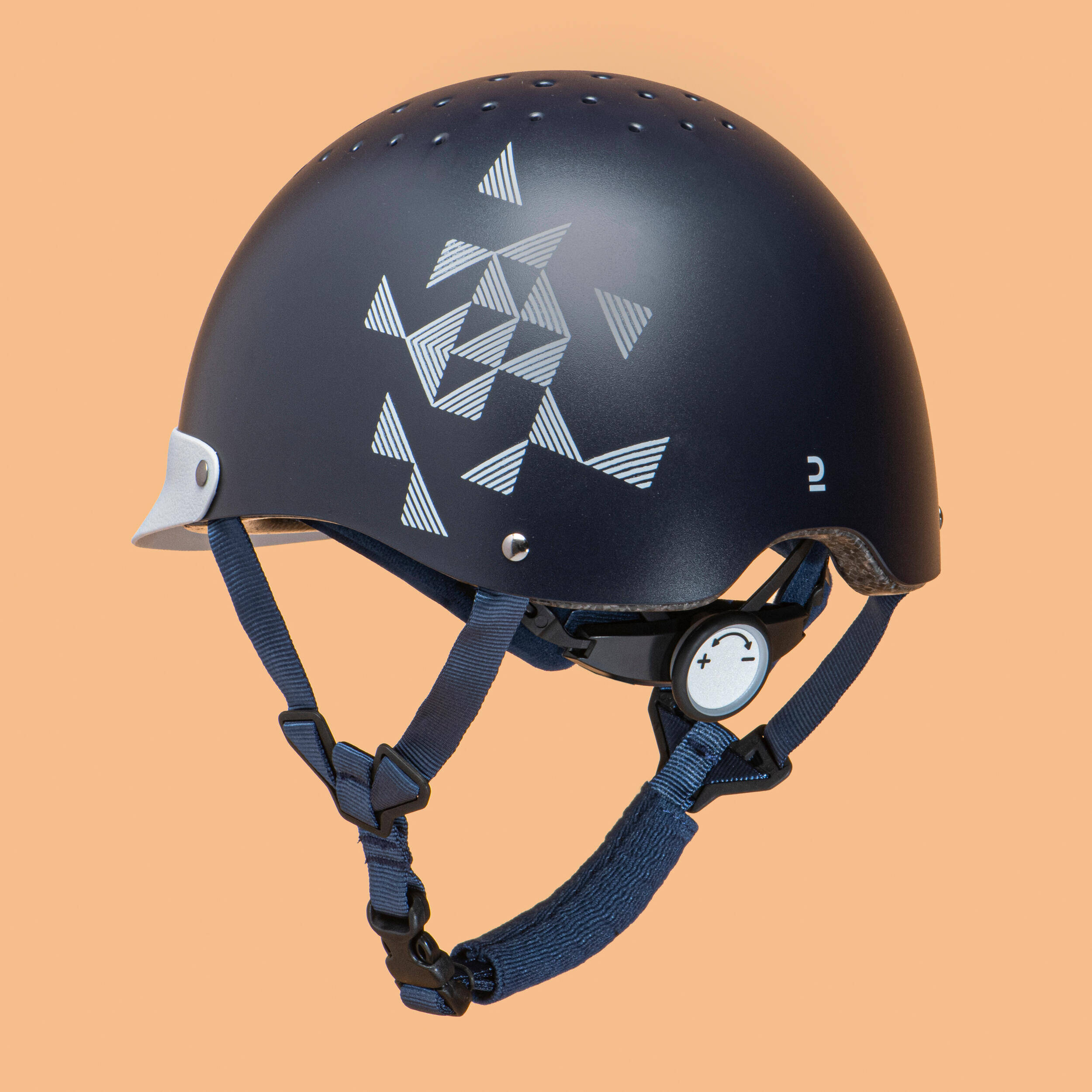 Kids' Horse Riding Helmet 100 - Blue/Black -  2
