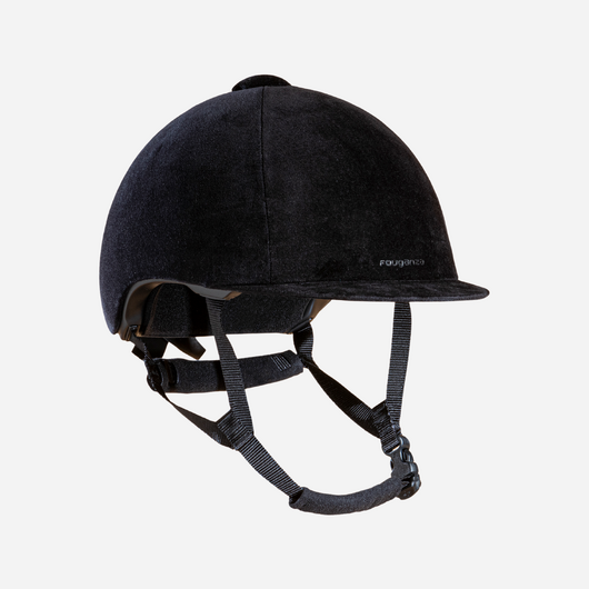 Casque équitation adulte et enfant - 140 velours noir