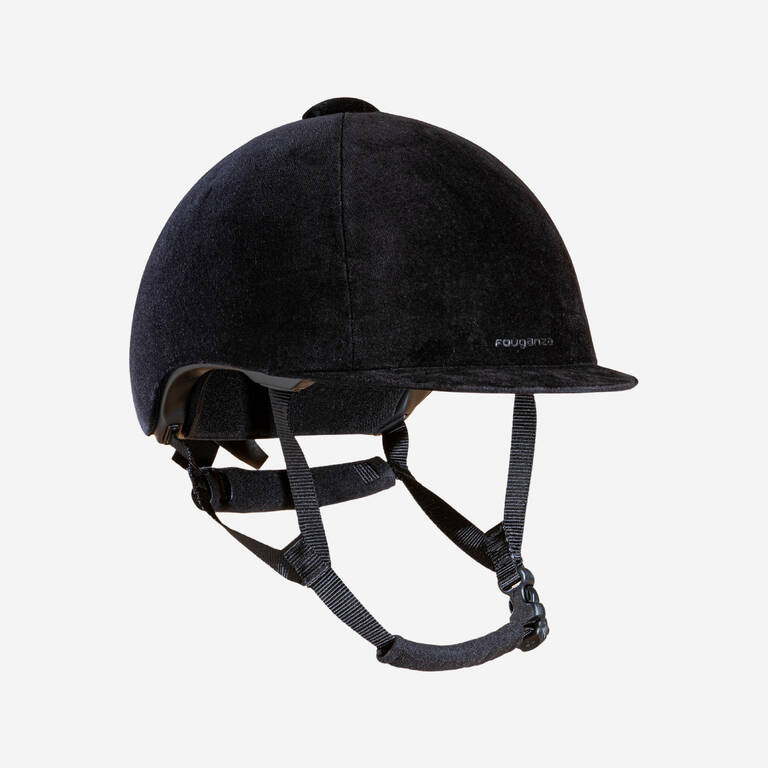 Adult/Kids' Horse Riding Helmet 140 - Black Velvet