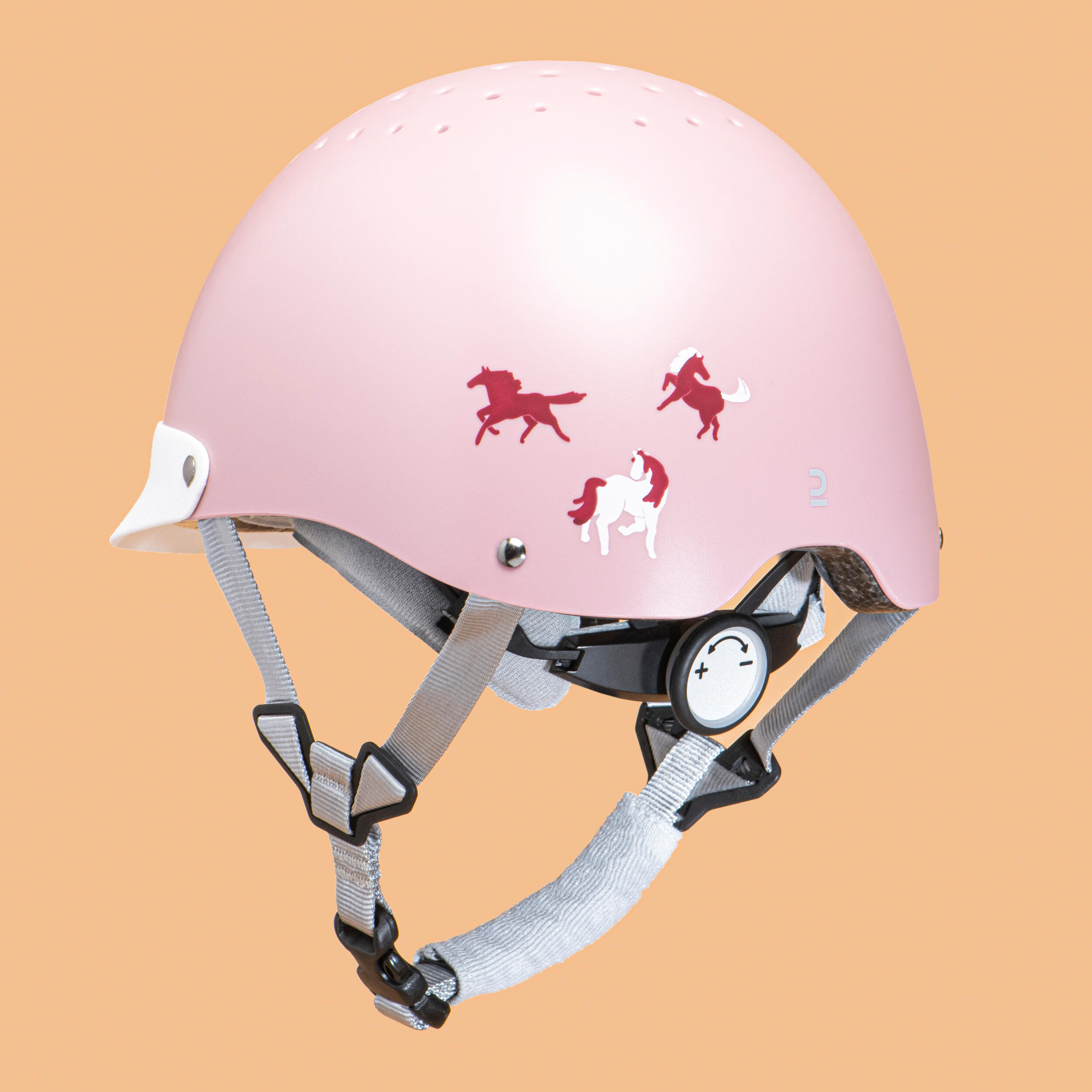 Kids' Horse Riding Helmet - 100 Pink - FOUGANZA