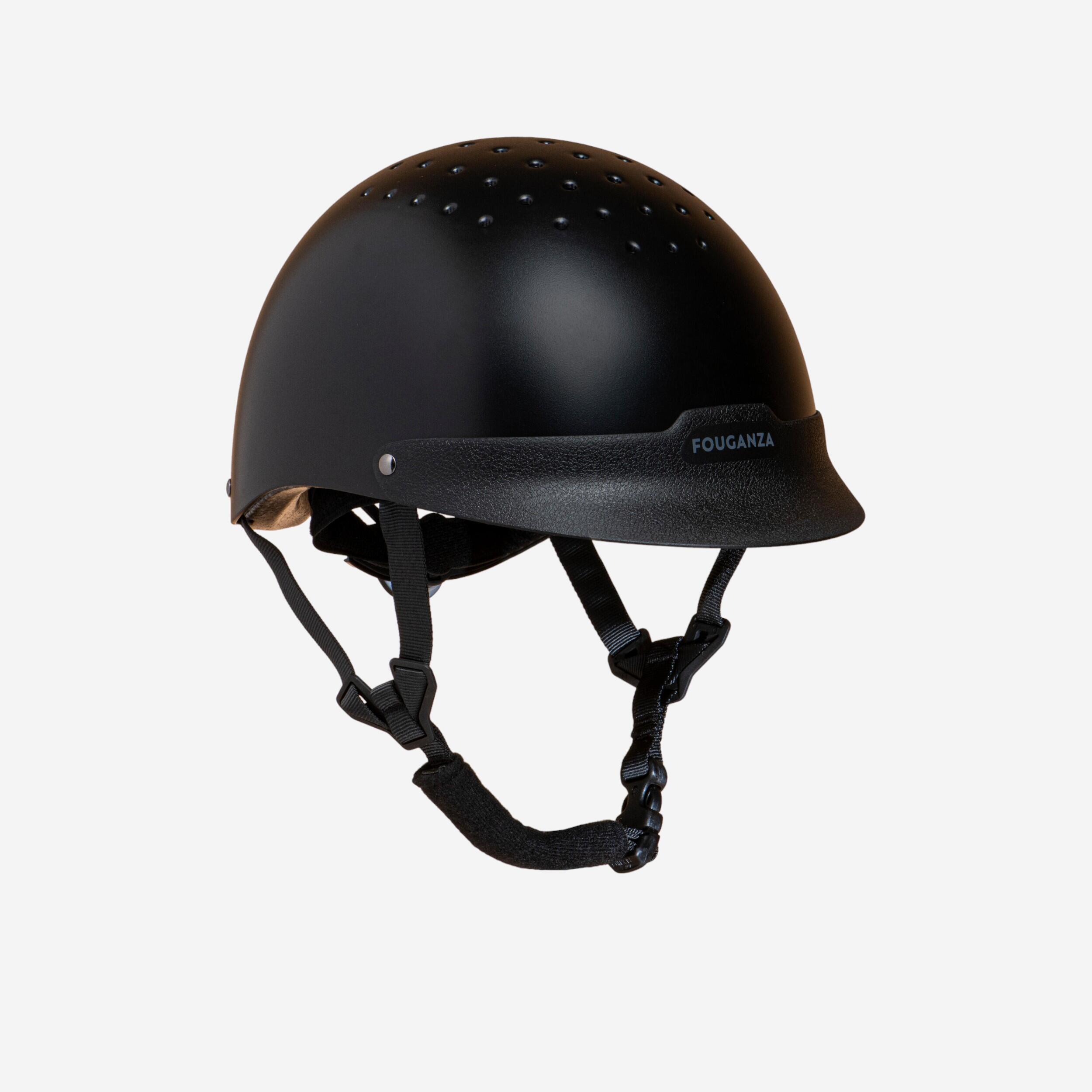 FOUGANZA Cap equitazione adulto bambino 100 nero