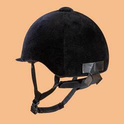 Casque équitation Adulte et Enfant - 140 velours noir