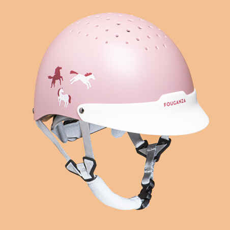 Kids' Horse Riding Helmet 100 - Pink