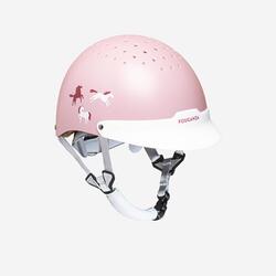 Casco Equitación 100 Niños Rosa