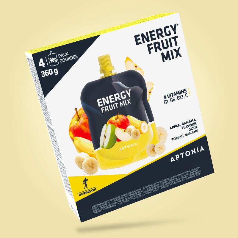Especialidad energética de frutas, manzana y plátano 4 x 90 g