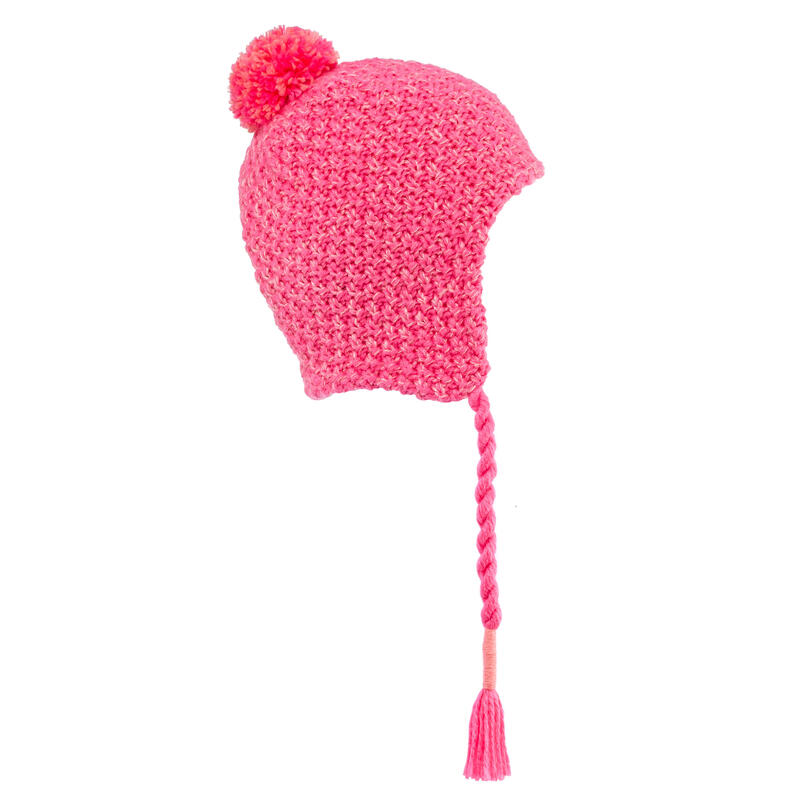 Gorro de invierno con orejeras Niños Wedze Timeless Coral