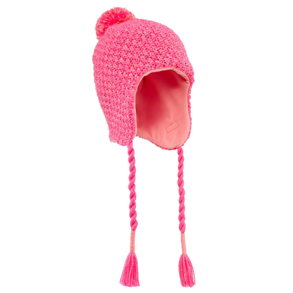 Kids’ peruvian ski hat - timeless - light coral pink