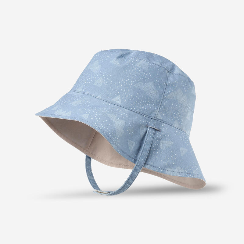 Cappello montagna bambina MH100 ANTI-UV azzurro