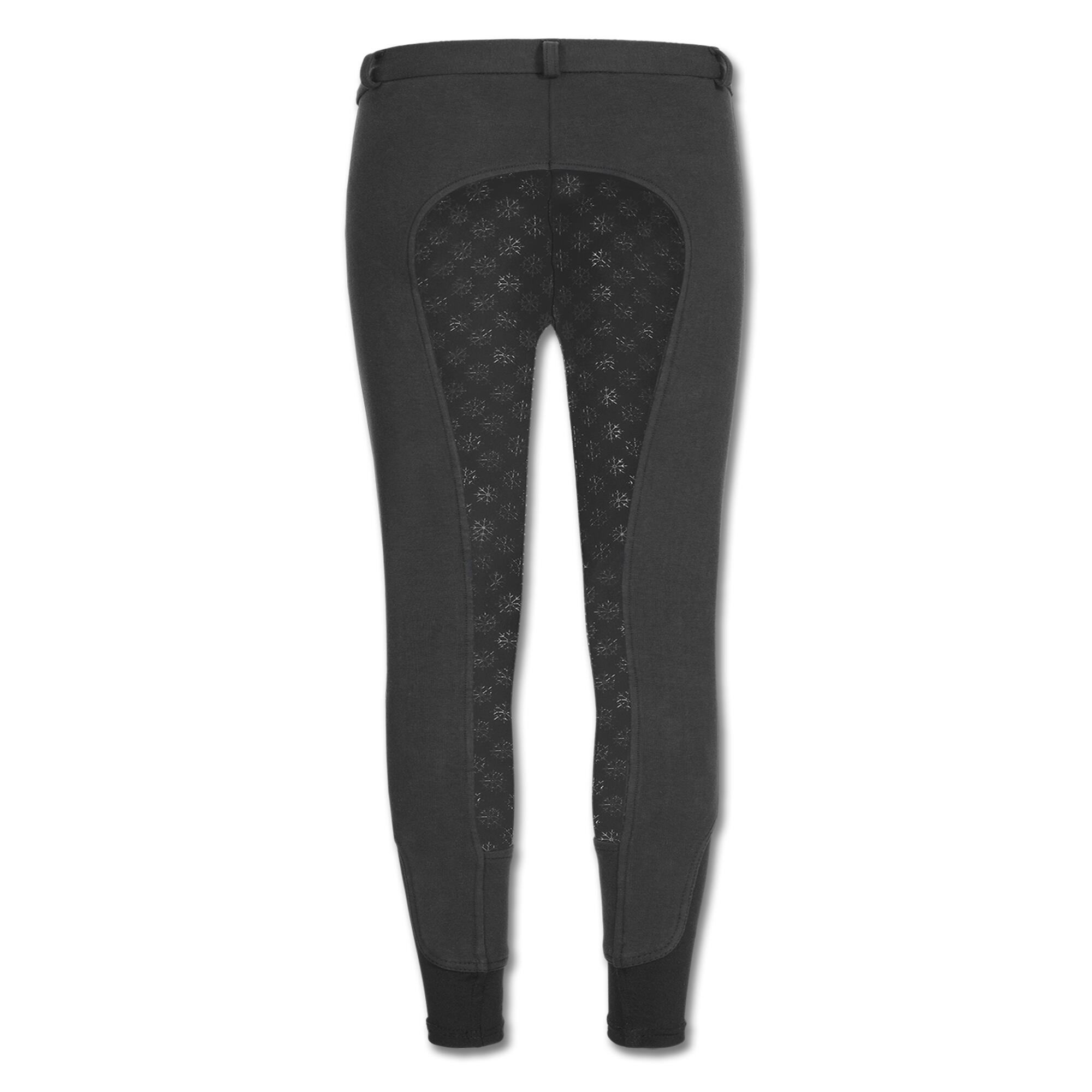 Winter-Reithose Waldhausen Vollbesatz Full Grip Kinder schwarz 2/2