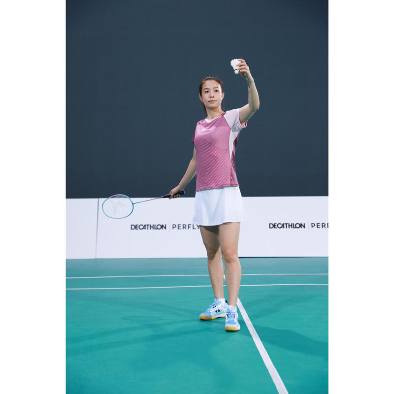 T-shirt badminton donna 560 viola