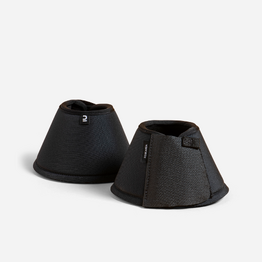 Cloches équitation ouvertes néoprène Cheval et Poney - 100 noires x2