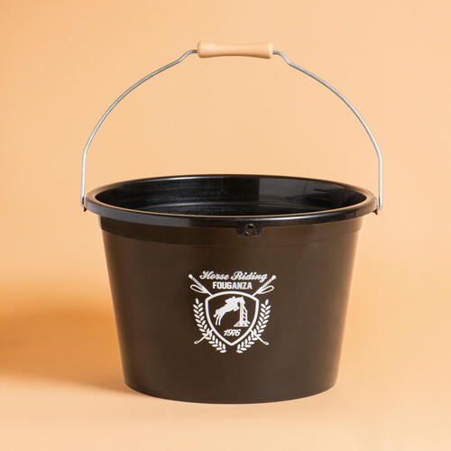 Seau d&#039;écurie équitation noir 17 L