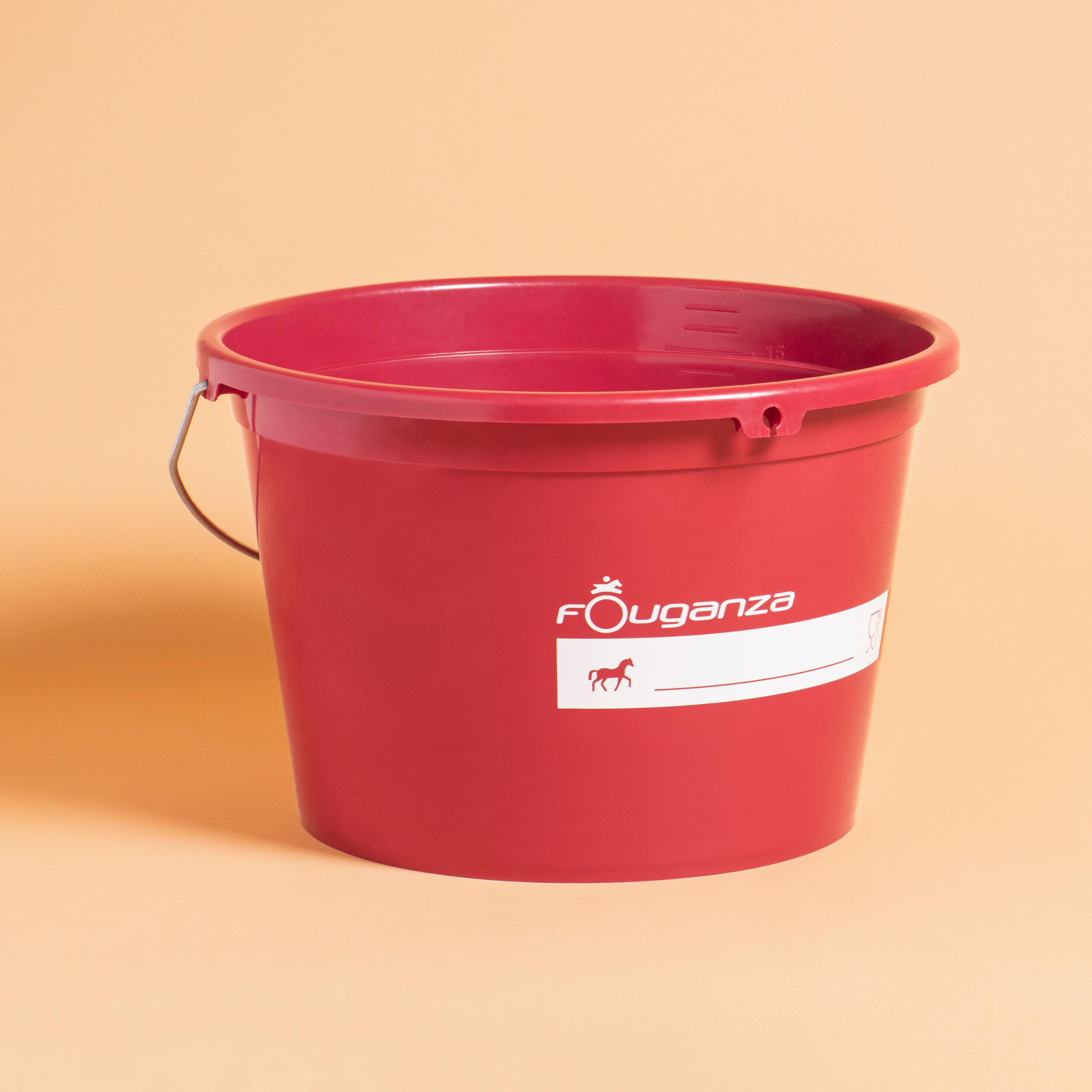 Horse Riding Stable Bucket 17L - Red 2/2