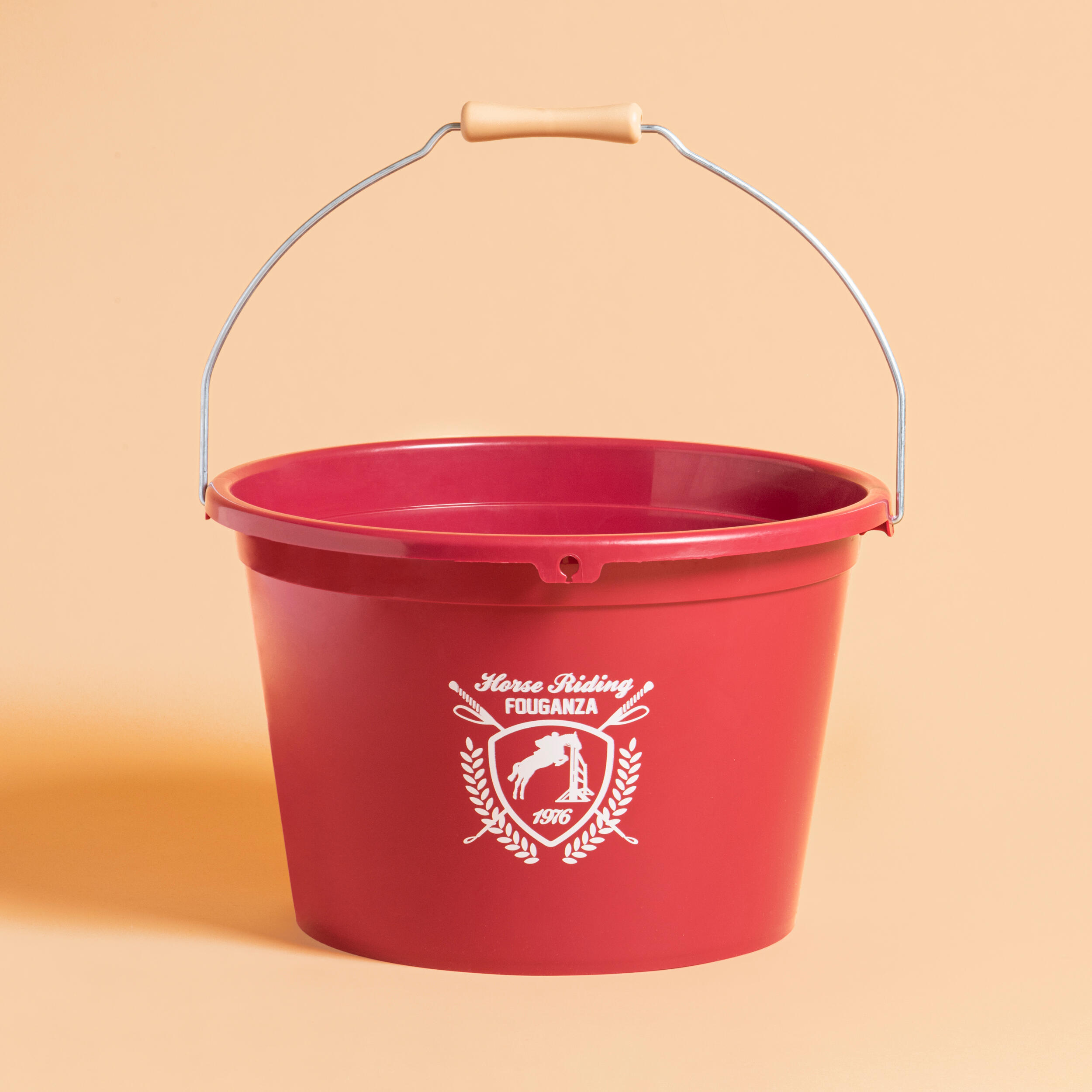 Horse Riding Stable Bucket 17L - Red 1/2