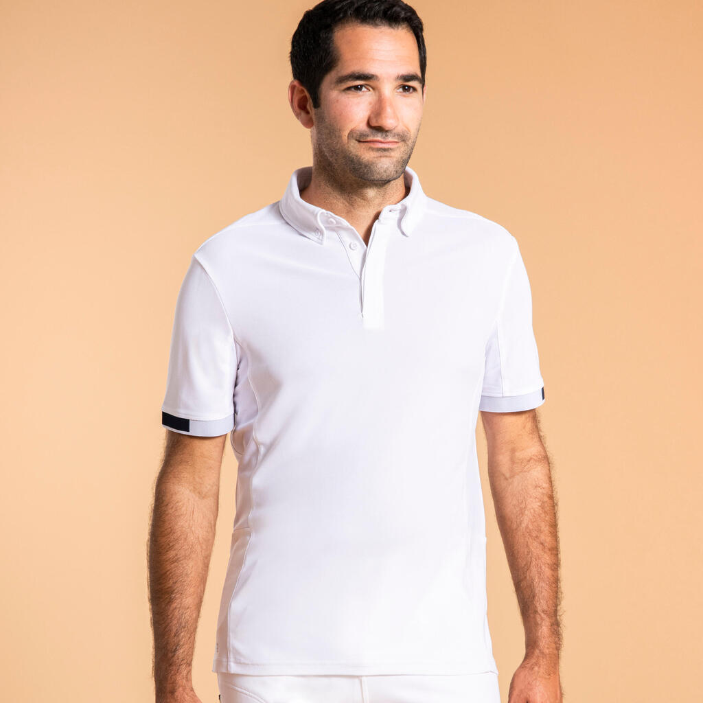 POLO MAJICA ZA JAHANJE KONJA MUŠKA - BELA