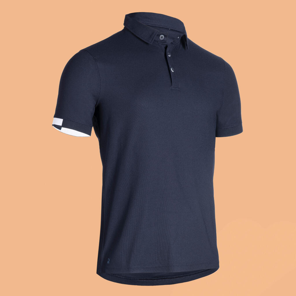 Men's Horse Riding Polo Shirt - Blue