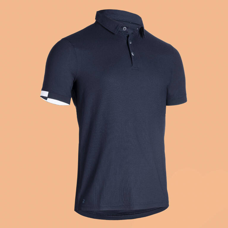 Men's Horse Riding Polo Shirt Blue Decathlon