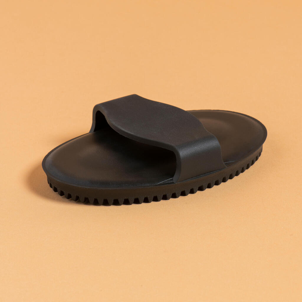 مشط لشعر الخيل سهل الاستخدام مرن وصغير - أسود