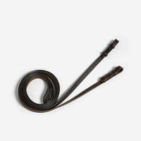 Rênes de filet cheval cuir lisse noir