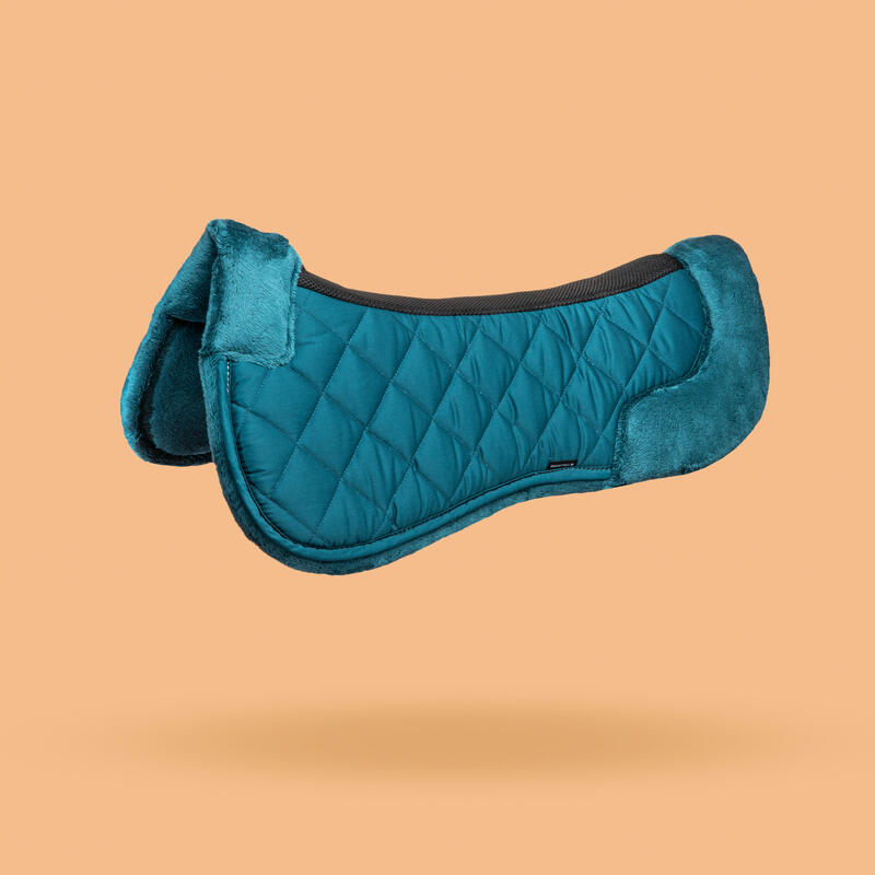 Amortisseur équitation mouton synthétique Cheval et Poney - 500 noir