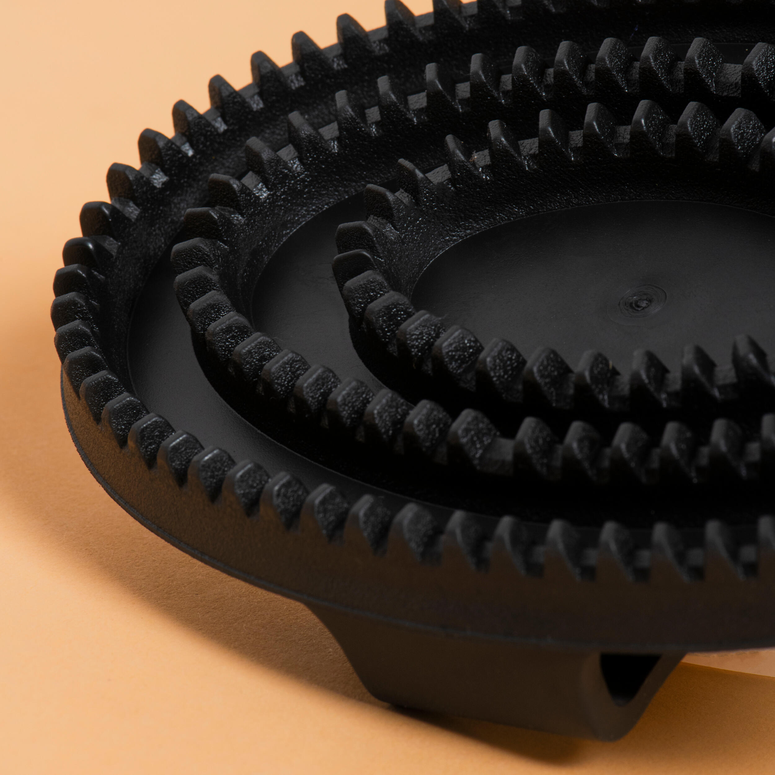 Horse Riding Flexible Curry Comb Large - Black - FOUGANZA