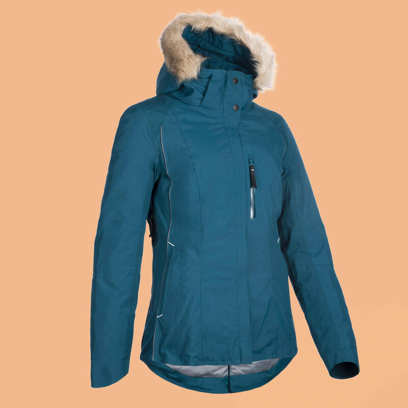 Veste équitation chaude et imperméable femme vert pétrole 580 FOUGANZA |  Decathlon