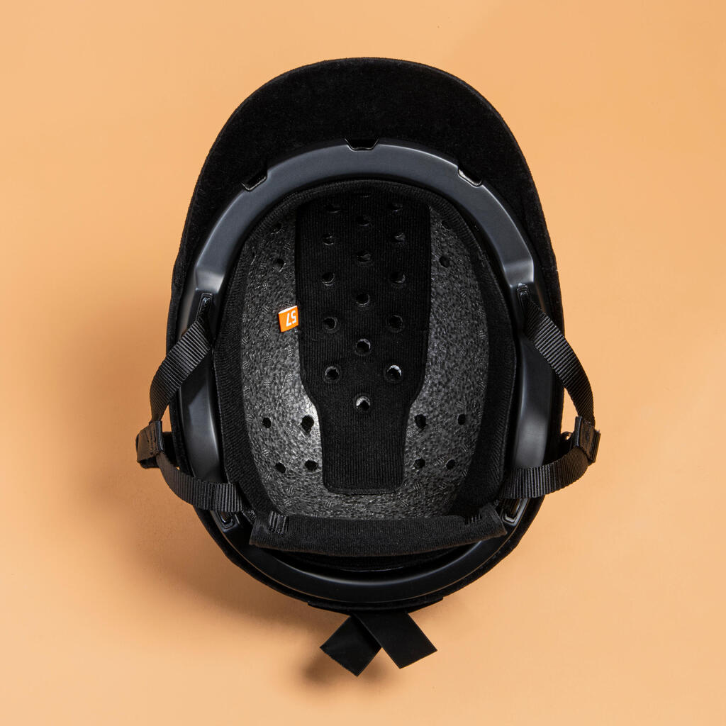 Casco Equitación 140 Negro Terciopelo