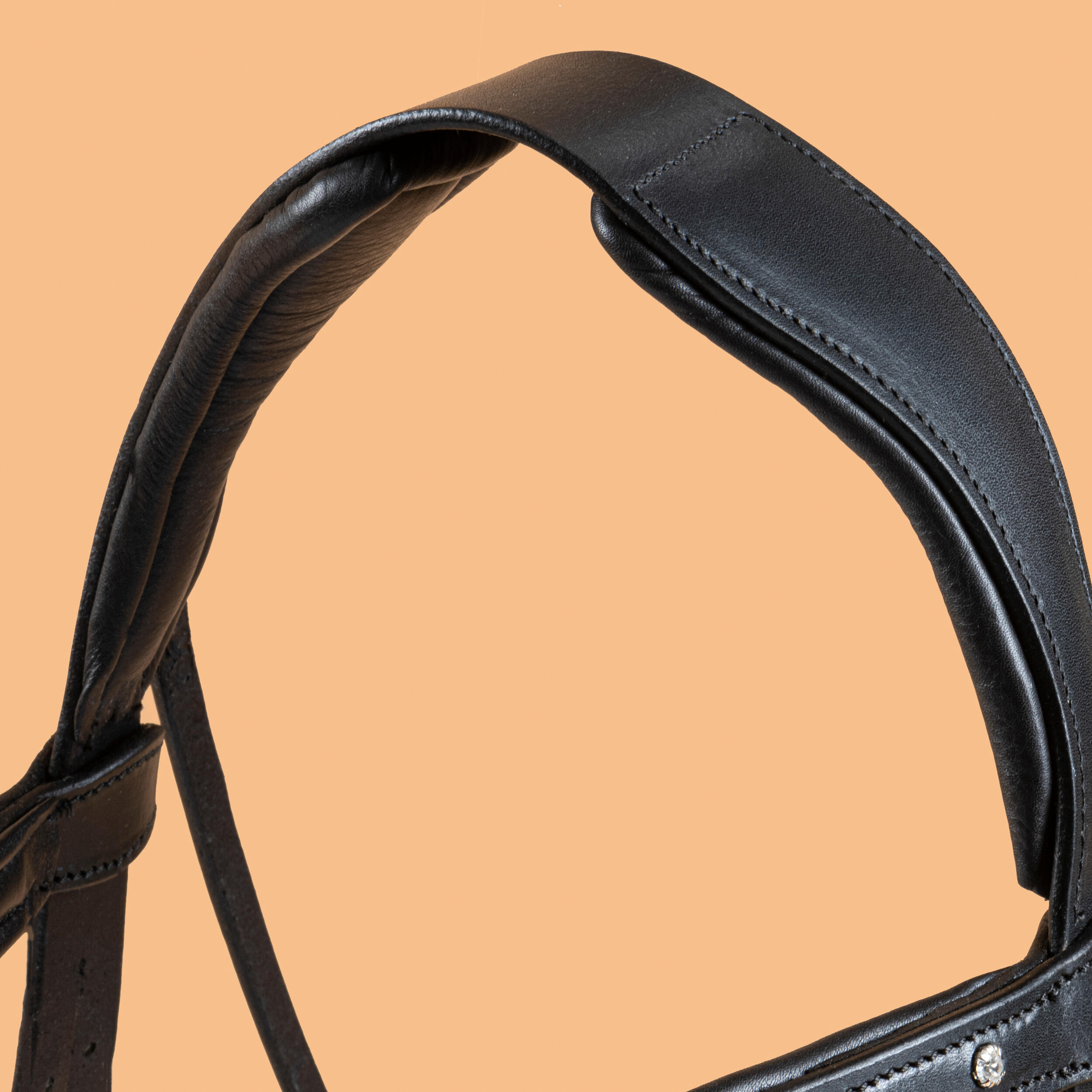 Horse & Pony Dressage Bridle 900 - Black/White 3/9