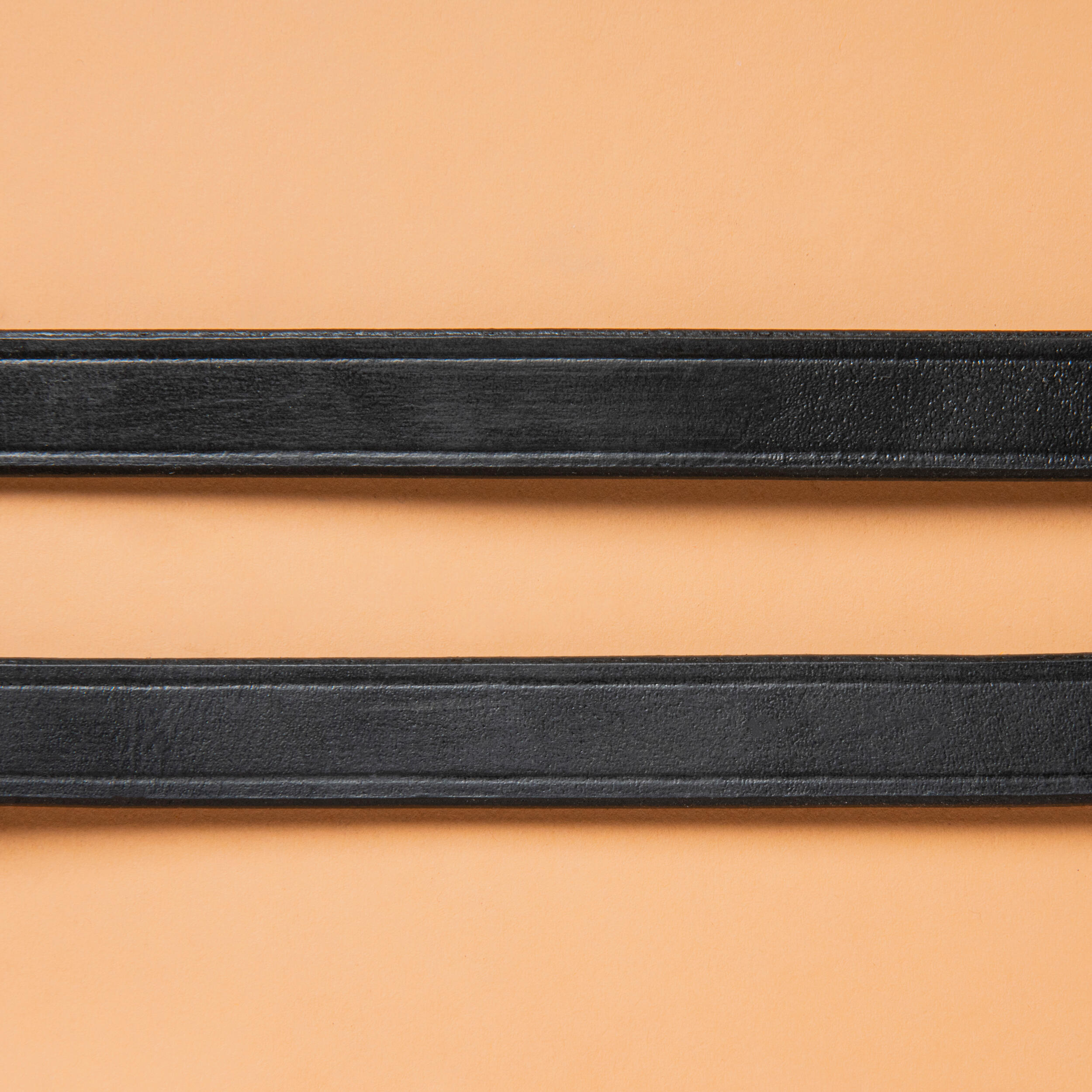 Smooth Horse Riding Leather Reins - Black 3/3